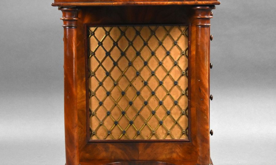 Antique Victorian Flame Mahogany Davenport