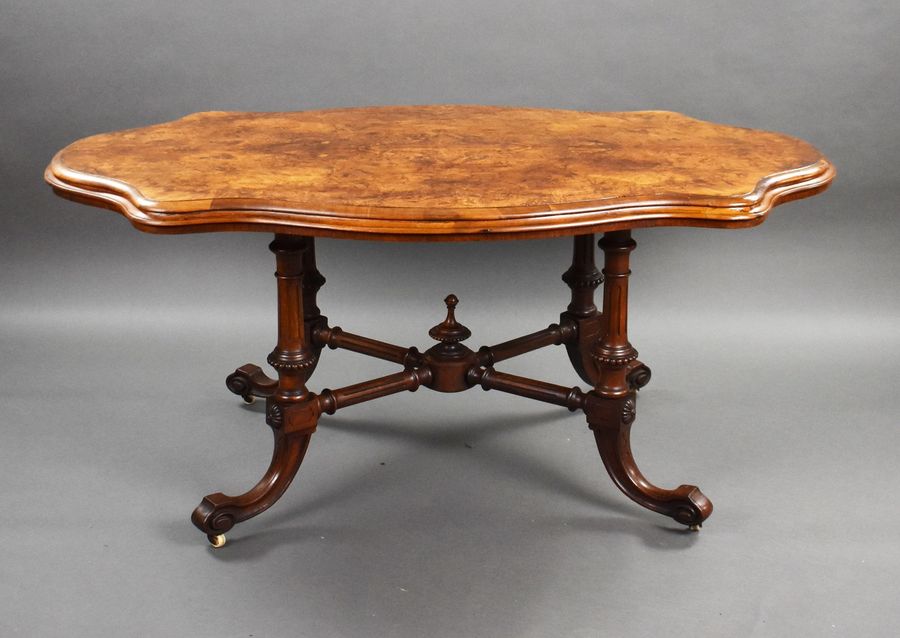 Antique Victorian Burr Walnut Centre Table