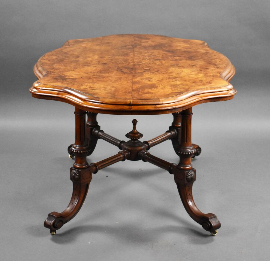 Antique Victorian Burr Walnut Centre Table