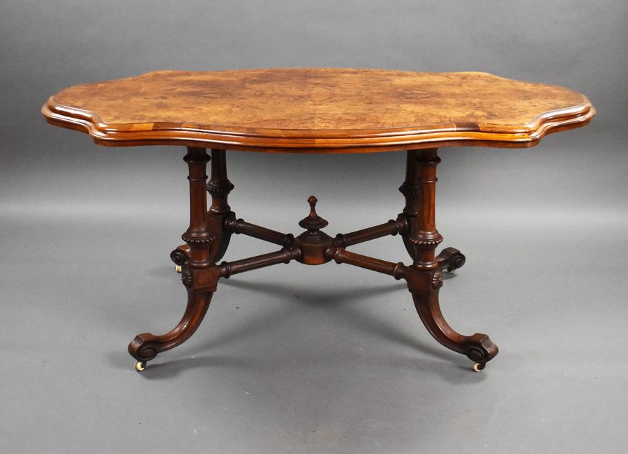 Antique Victorian Burr Walnut Centre Table