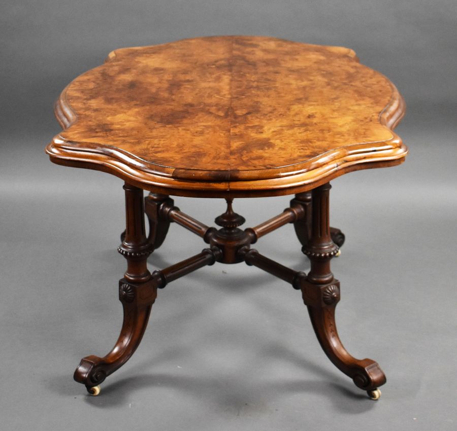 Antique Victorian Burr Walnut Centre Table