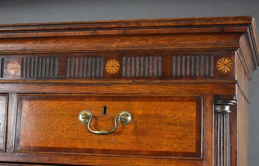 Antique George III Oak Chest on Chest