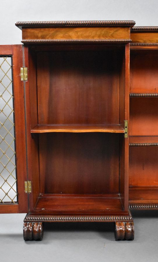 Antique Regency Mahogany Open Bookcase