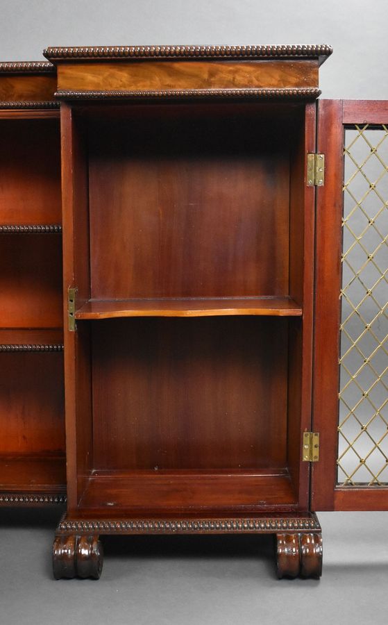 Antique Regency Mahogany Open Bookcase