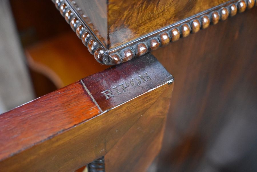 Antique Regency Mahogany Open Bookcase