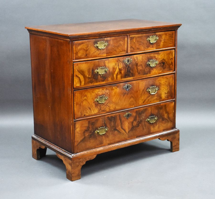 George II Burr Walnut Chest of Drawers