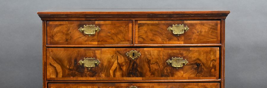 Antique George II Burr Walnut Chest of Drawers