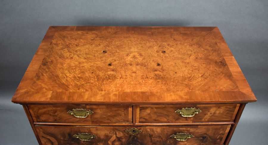 Antique George II Burr Walnut Chest of Drawers