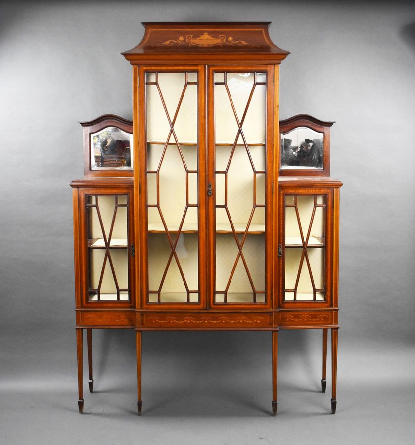 Edwardian Mahogany Inlaid Display Cabinet