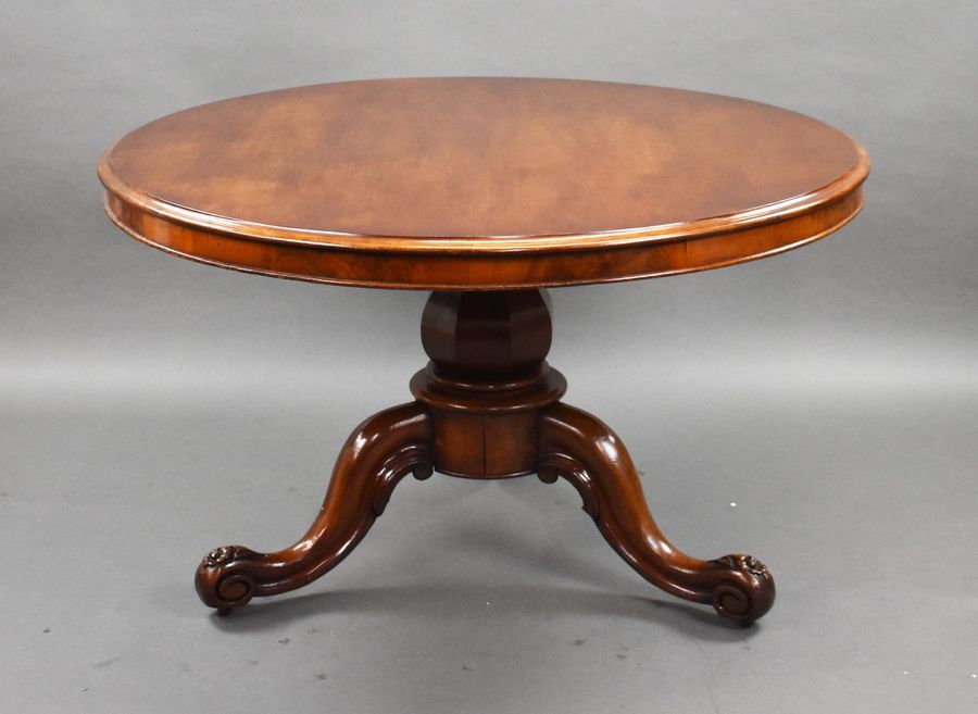 Antique Victorian Mahogany Round Breakfast Table