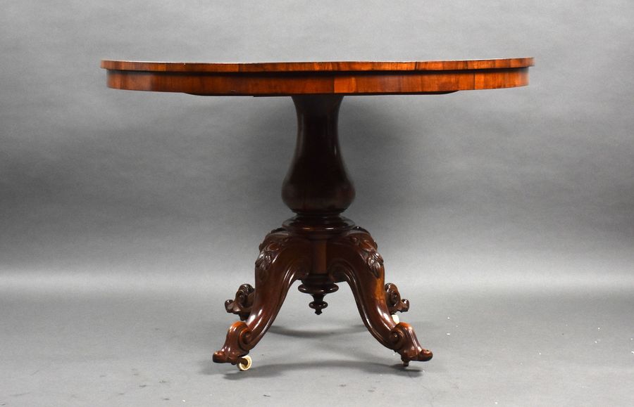 Antique Victorian Rosewood Oval Loo Table