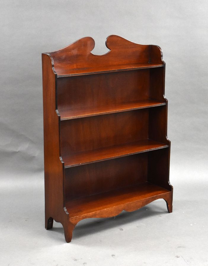 Regency Style Mahogany Waterfall Bookcase