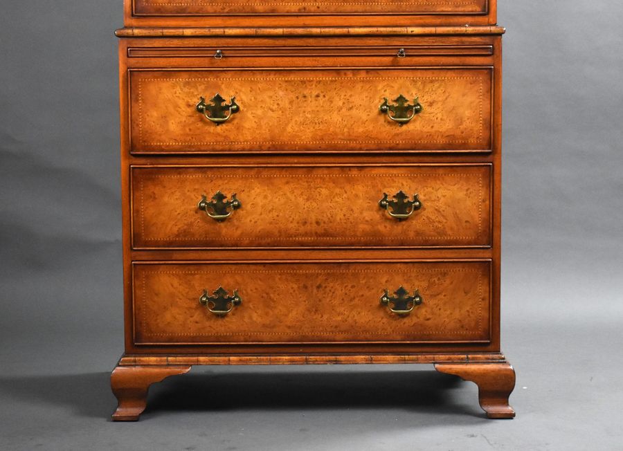 Antique Burr Walnut Chest on Chest