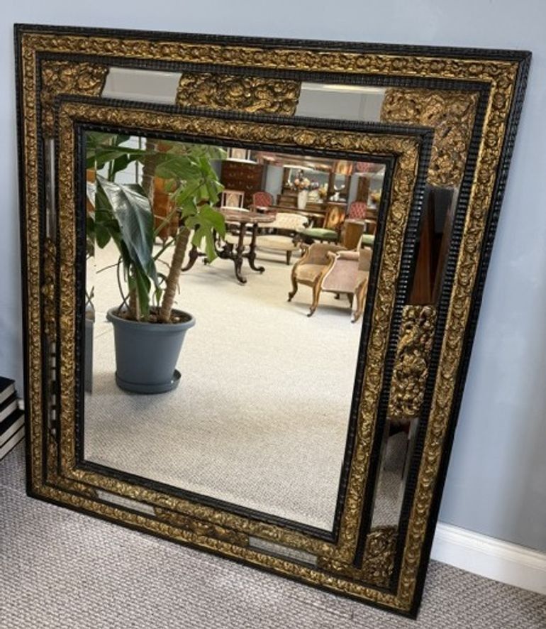 Antique Large Ornate Antique Mirror