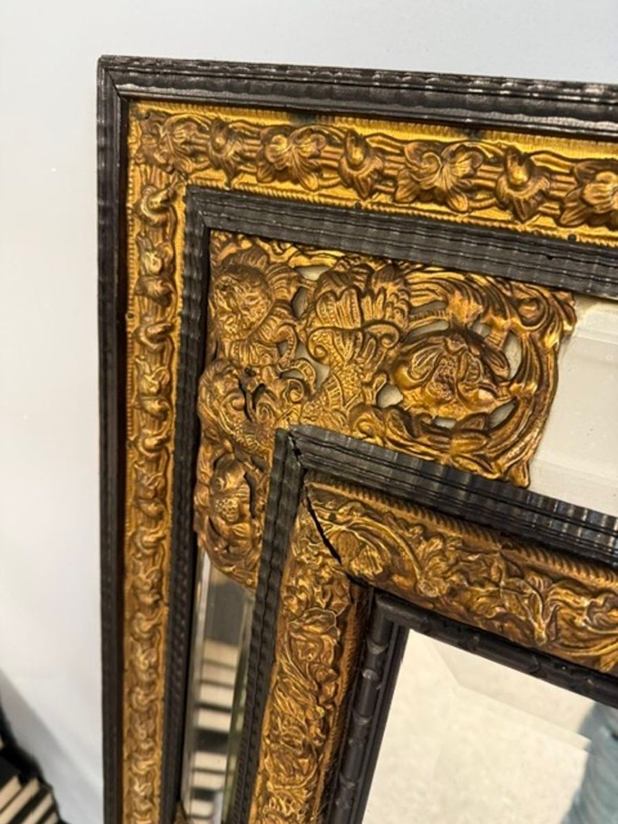 Antique Large Ornate Antique Mirror