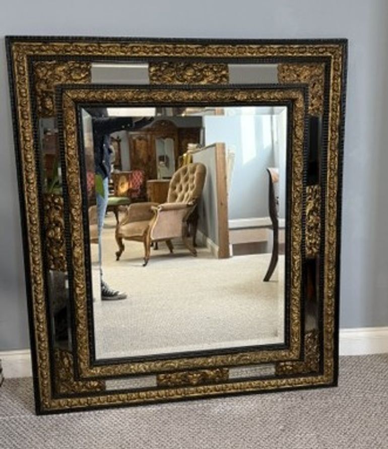 Antique Large Ornate Antique Mirror