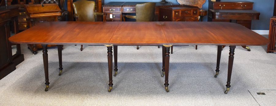 Antique Regency Mahogany Extending Dining Table