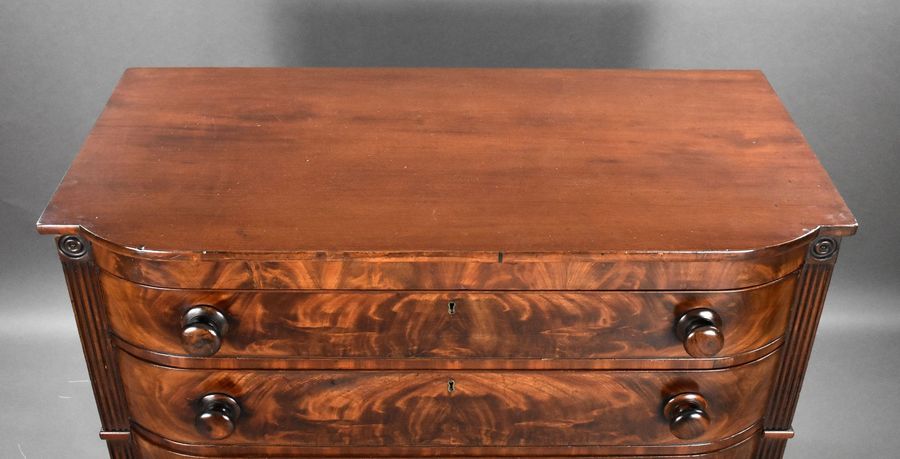 Antique Victorian FlameVictorian Flame Mahogany Chest of Drawers Mahogany Chest of Drawers