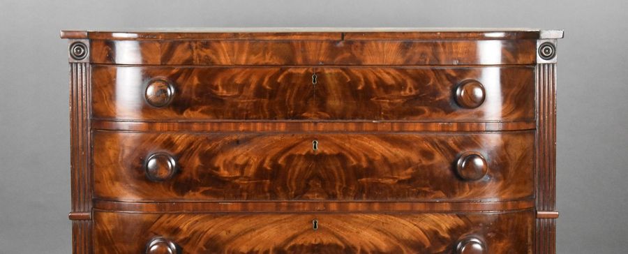 Antique Victorian FlameVictorian Flame Mahogany Chest of Drawers Mahogany Chest of Drawers