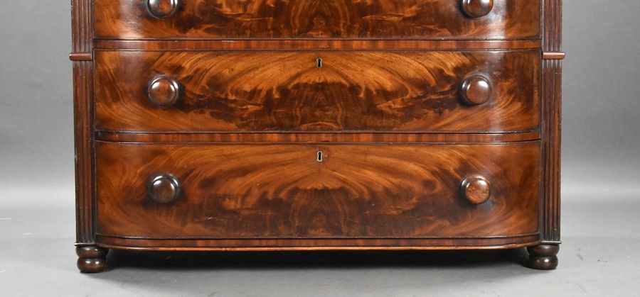 Antique Victorian FlameVictorian Flame Mahogany Chest of Drawers Mahogany Chest of Drawers