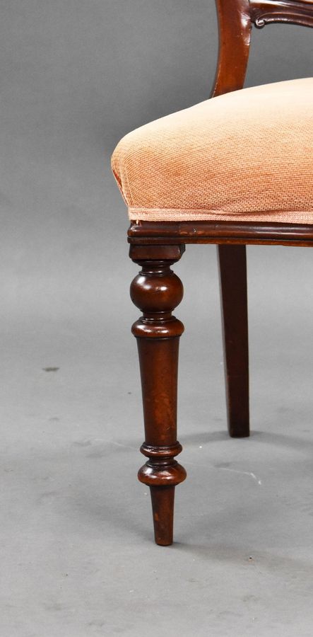 Antique Set of 4 Victorian Mahogany Dining Chairs