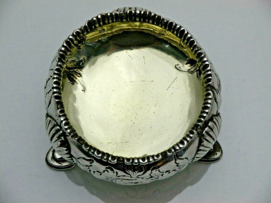 Antique 1766 Georgian Antique Solid Silver Mustard Salt Pot (1769-9-SGY)