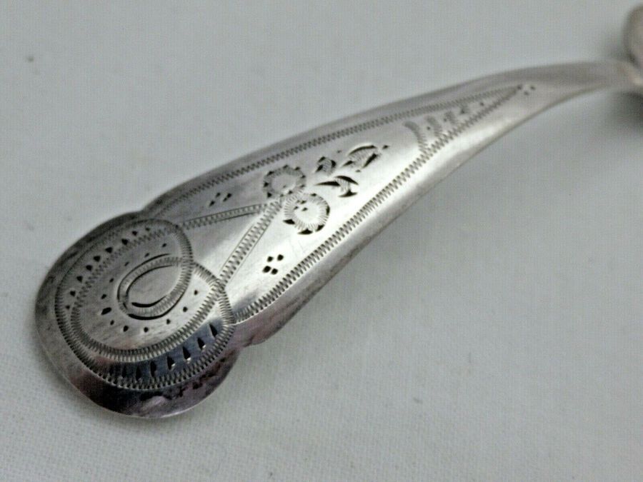 Antique Antique Sterling Solid Silver Dutch Caddy Spoon circa 1884  (1493/C/VNY)