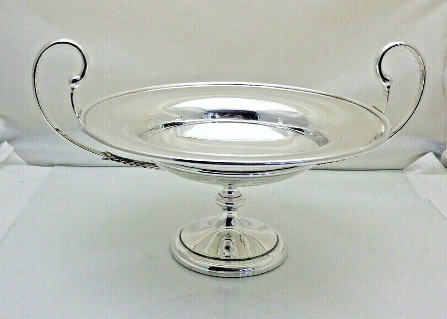 Antique Heavy Solid Silver Pedestal Dish Comport Table Centre 929g (1963/K/SSN)