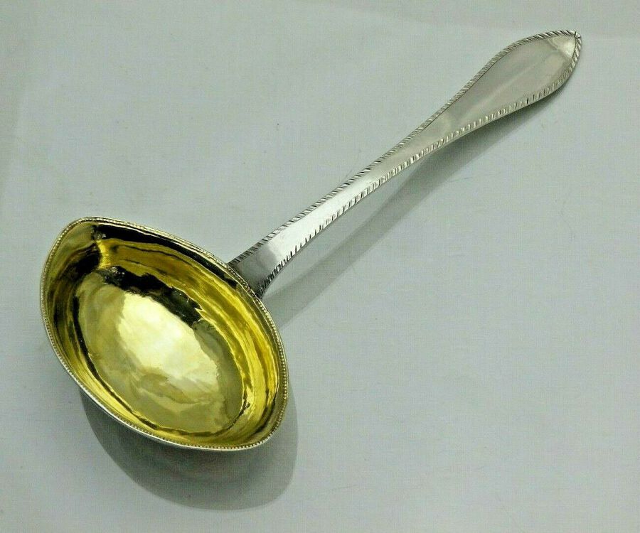 Georgian Antique Solid Silver Hook Back Ladle c1700 1763-A-LSY)