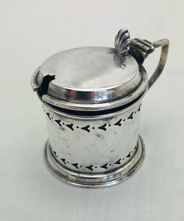 Antique Vintage Sterling Solid Silver Mustard Pot 1926 (1191-A-KKY)