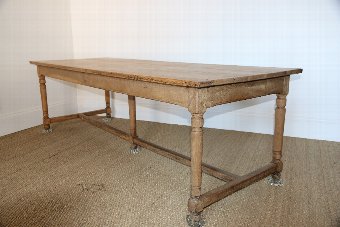 Large French Beech Farmhouse Table 