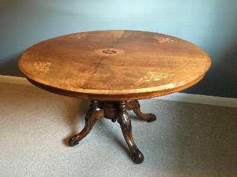 Antique Victorian Walnut Breakfast Table