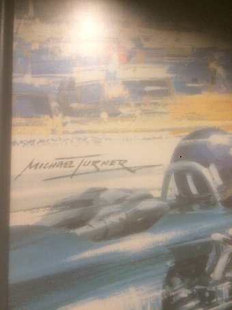 Antique A Original 1966 Monaco Grand Prix Poster Advert  By Michael Turner 