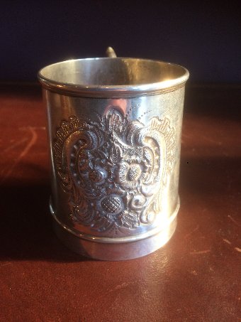 Antique sterling silver mug by J.Rogers & sons 1908
