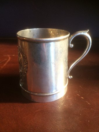 Antique Antique sterling silver mug by J.Rogers & sons 1908
