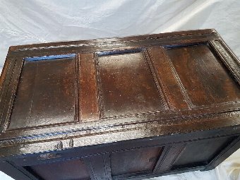 Antique Coffer - Carved Oak - Seventeenth Century