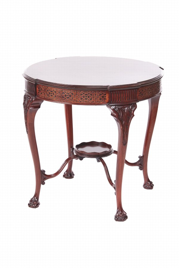 Quality Antique 'Chippendale Revival' Mahogany Centre Table c.1880