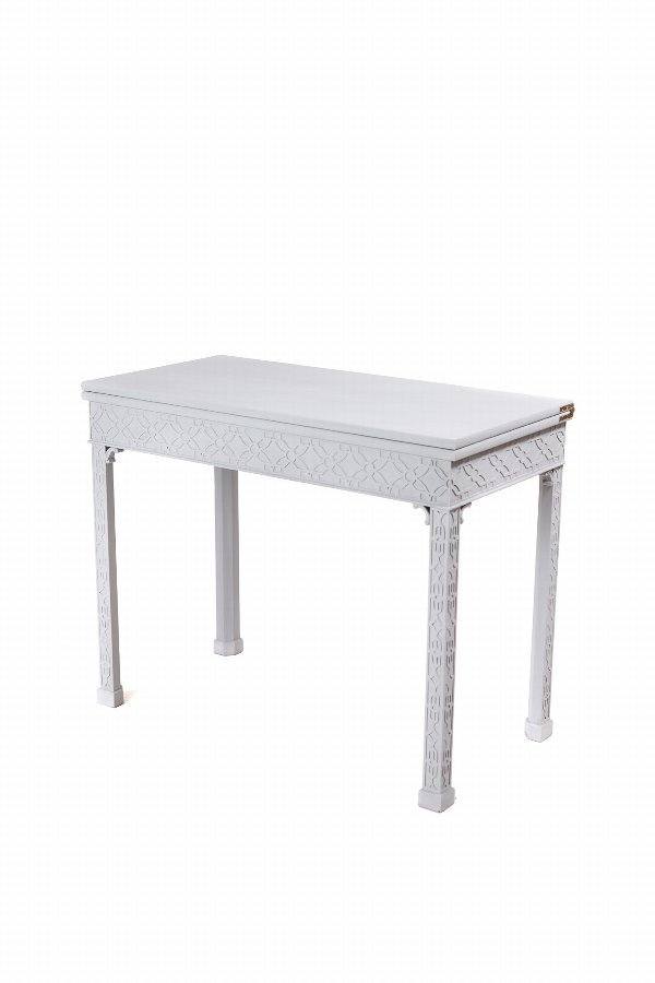 Painted Chippendale style card table