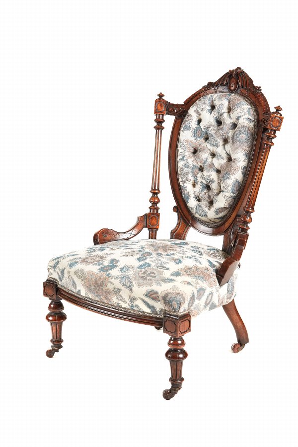 Victorian Antique Walnut Ladies Chair