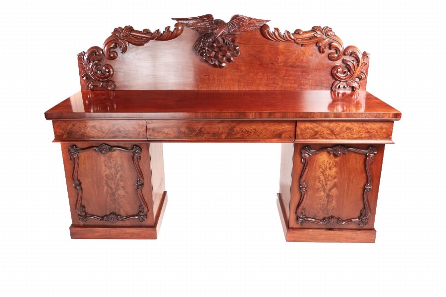 Attractive Victorian Carved Mahogany Sideboard c.1860