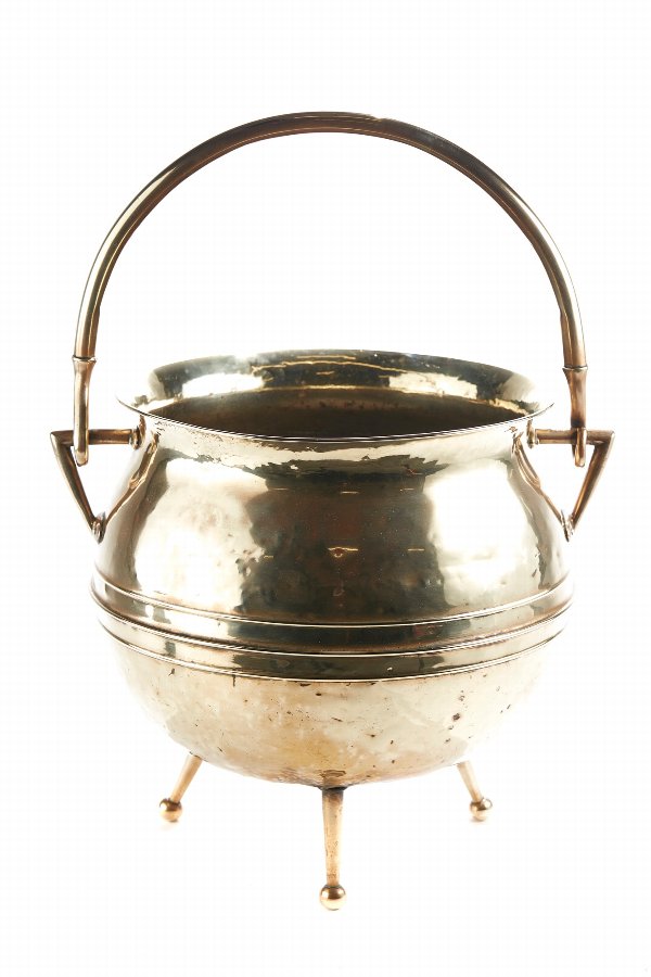 Antique Brass Coal Bucket c.1860