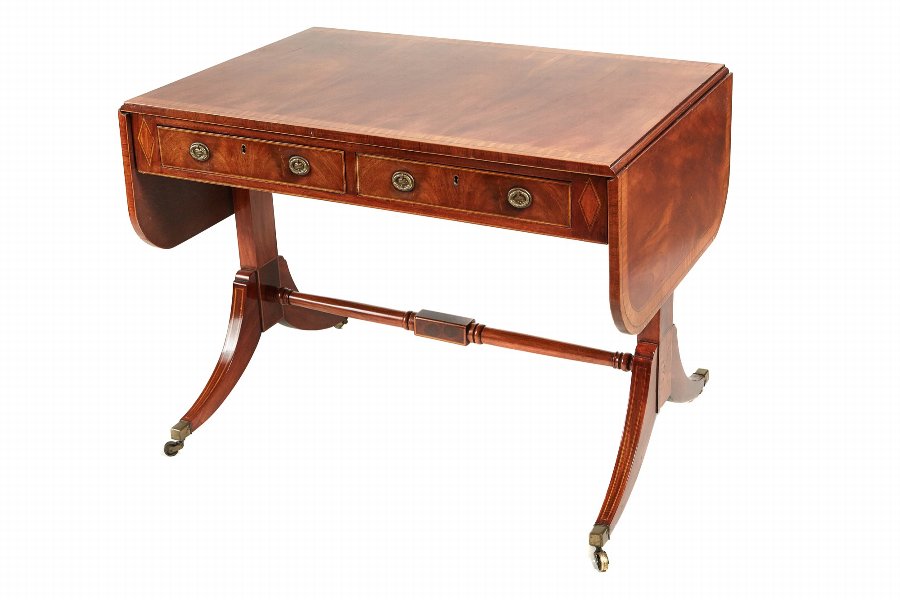 Outstanding Edwardian mahogany sofa table