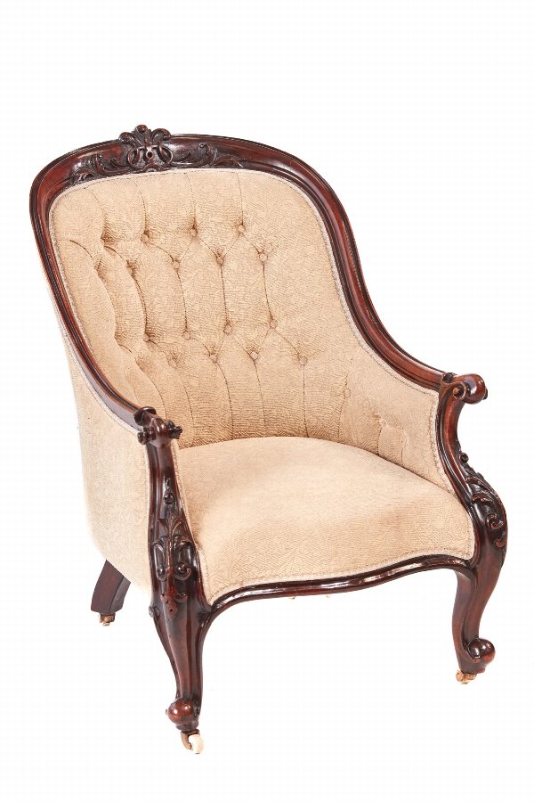 Quality Victorian Carved Mahogany ArmChair