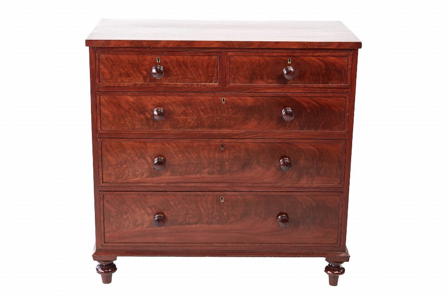 Quality Victorian Mahogany Chest Of Drawers