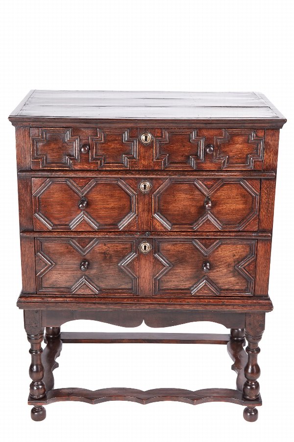 18th Century Oak Chest on Stand