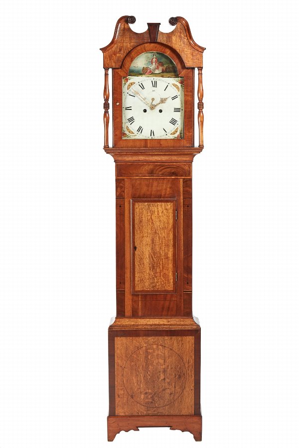 Antique Oak & Mahogany 8 Day Longcase Clock
