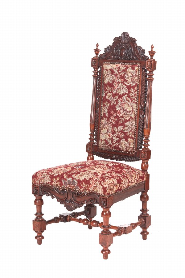 Quality Victorian Carved Rosewood Side Chair