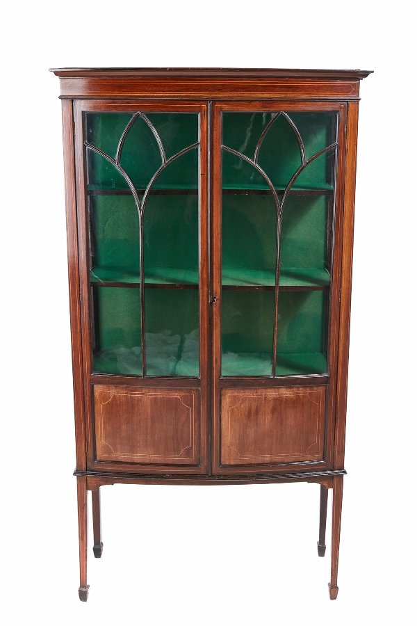 Mahogany Inlaid Display Cabinet