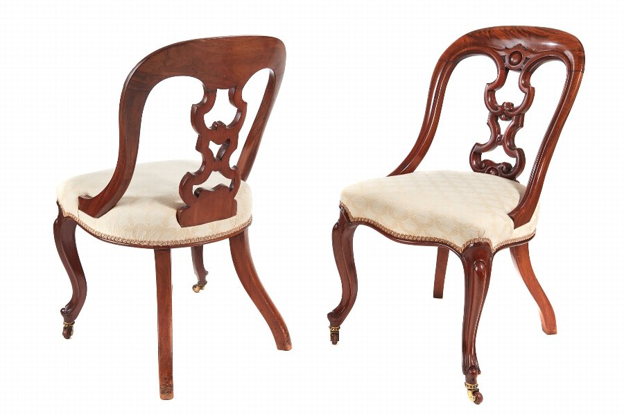 Fantastic Quality Pair Of Victorian Mahogany Desk Chairs