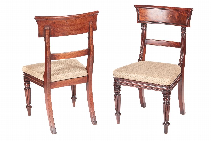 Quality Pair Of William IV Mahogany Side / Desk Chairs